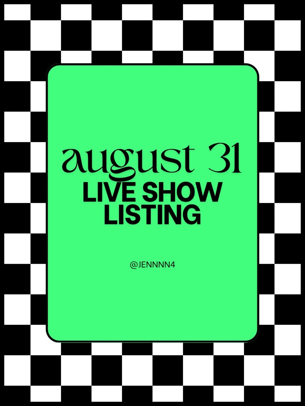 AUGUST 31 💀